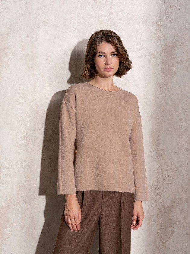 Camisola de malha com botes