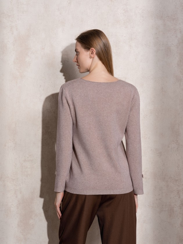 Pull en maille  encolure ronde