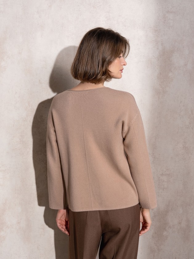 Camisola de malha com botes