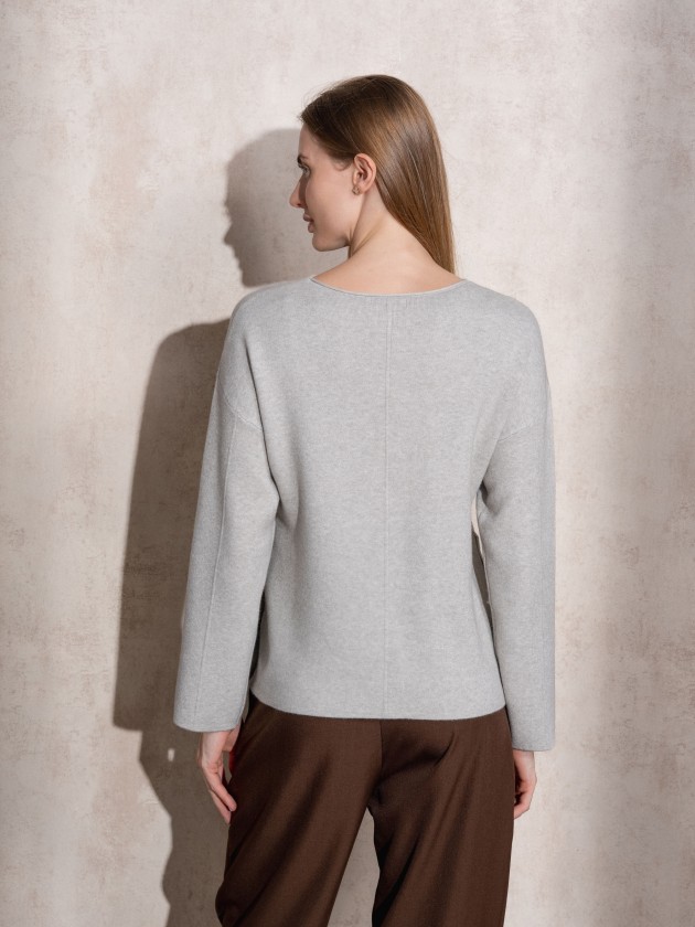 Camisola de malha com botes