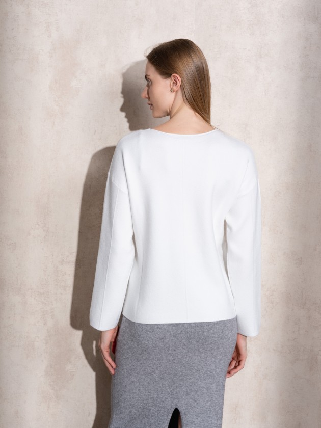 Camisola de malha com botes
