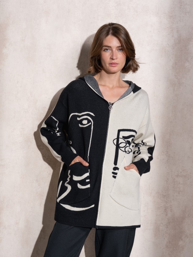Knitted pattern coat