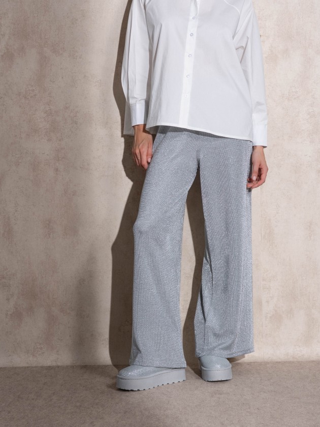 Lurex pants with ties