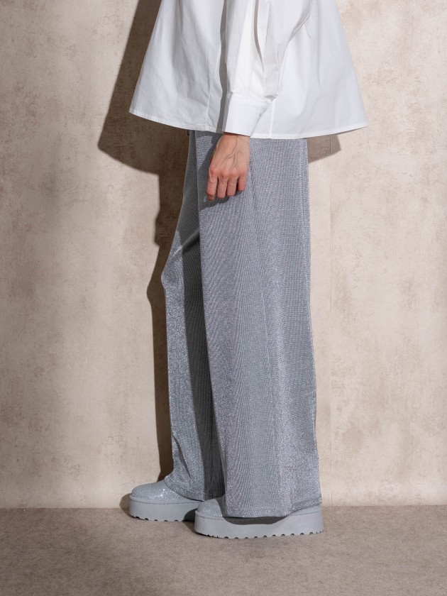 Lurex pants with ties