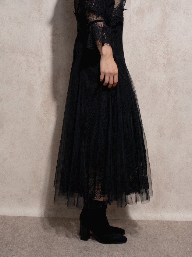 Midi tulle skirt