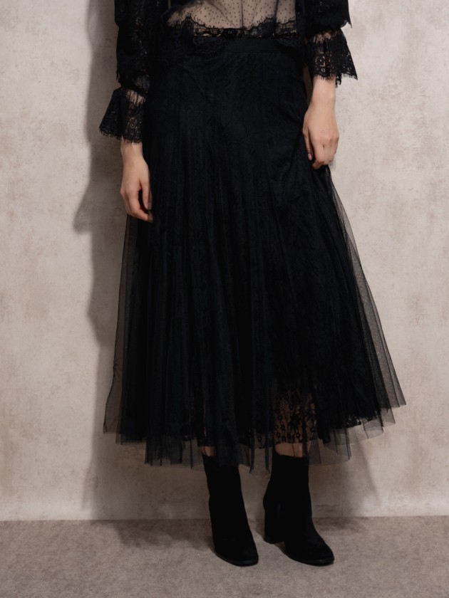 Midi tulle skirt