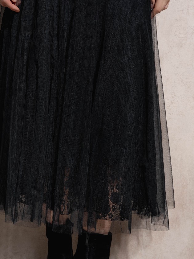 Midi tulle skirt
