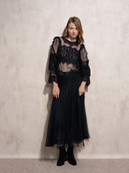 Midi tulle skirt