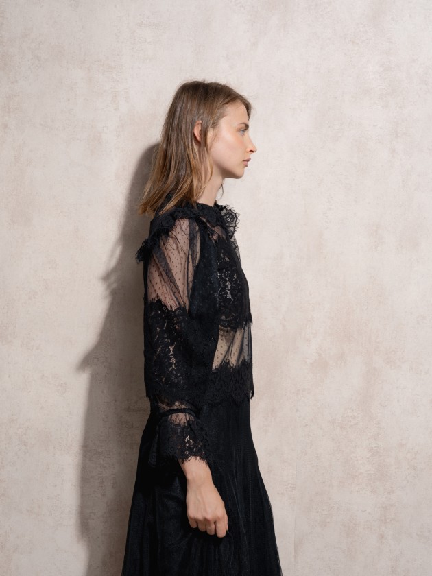 Blusa com rendas