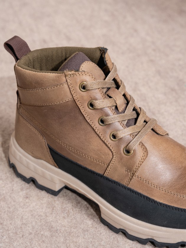 Leather boots
