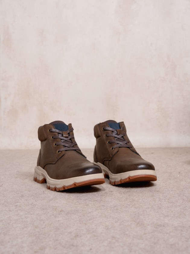 Leather boots