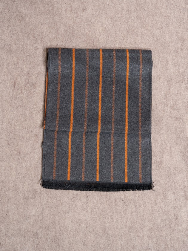 Striped printed scarf