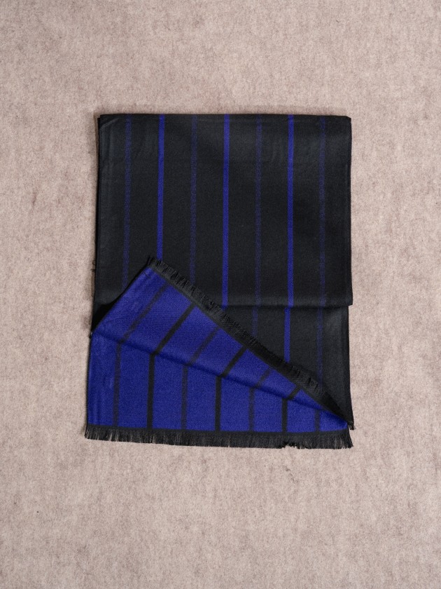 Striped printed scarf