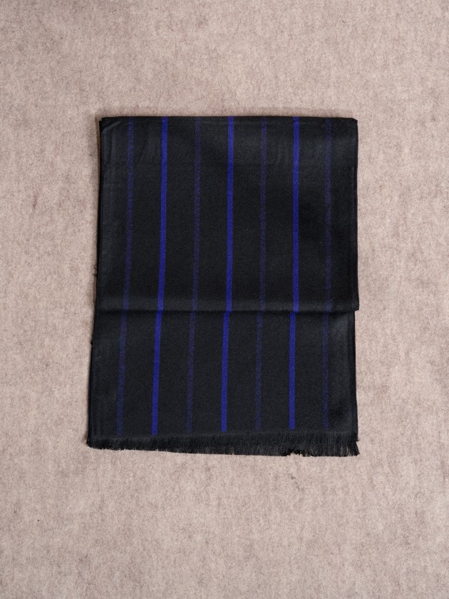 Striped printed scarf