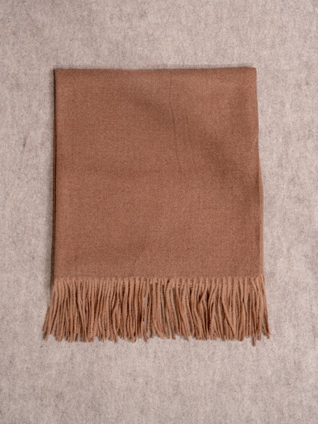 charpe effiloche en laine douce