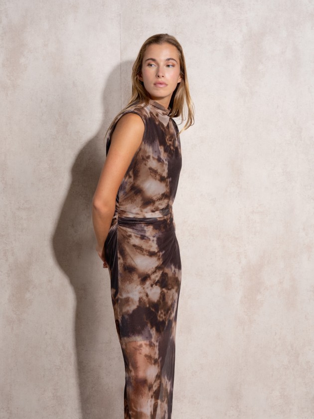 Robe en tulle imprim