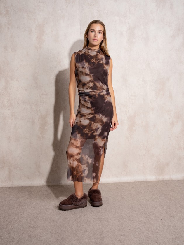 Robe en tulle imprim