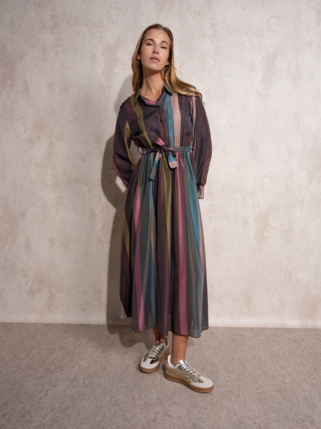 Flowing striped dress