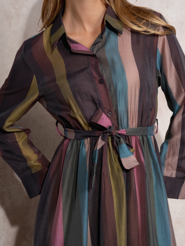 Flowing striped dress