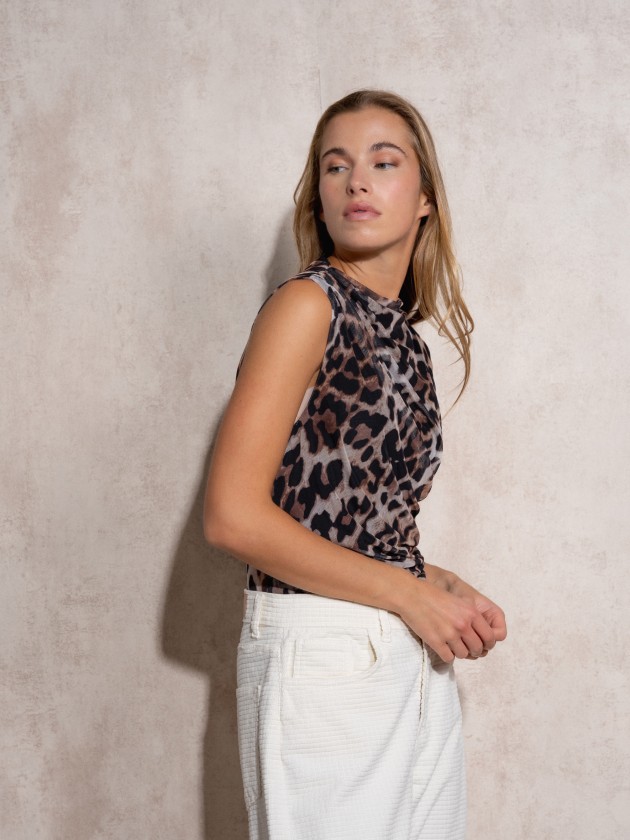 Body en tulle  imprim animalier