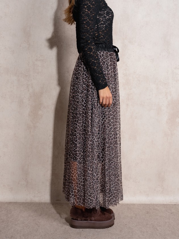 Jupe en tulle  imprim animalier