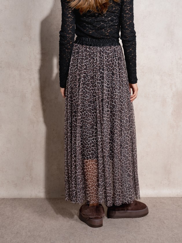 Jupe en tulle  imprim animalier