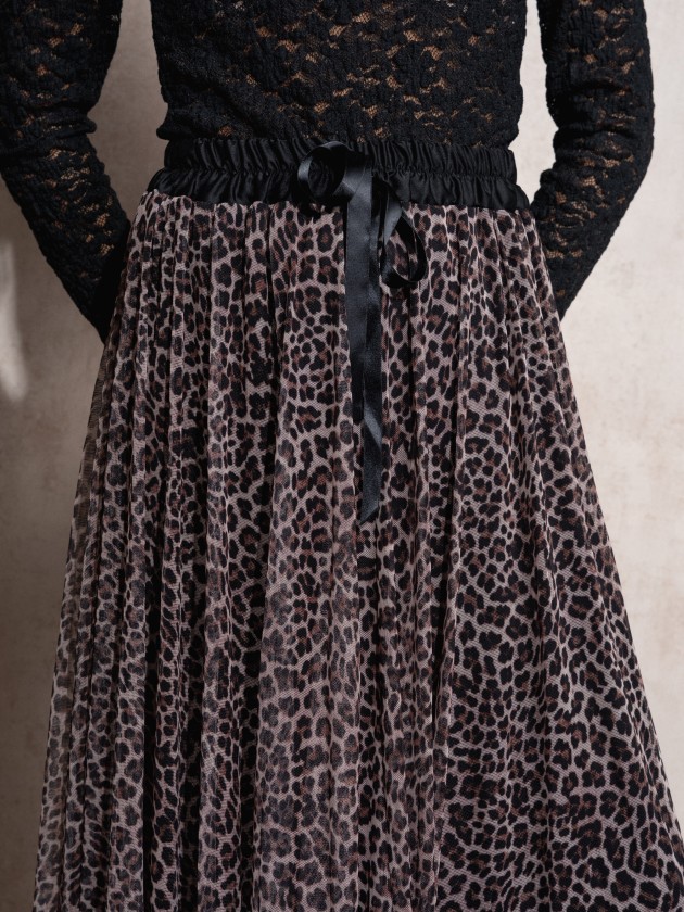 Jupe en tulle  imprim animalier