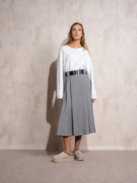 Jupe plisse avec ceinture