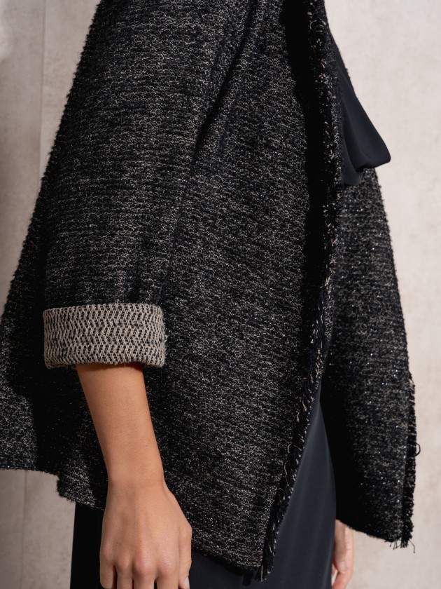 Blazer efeito tweed