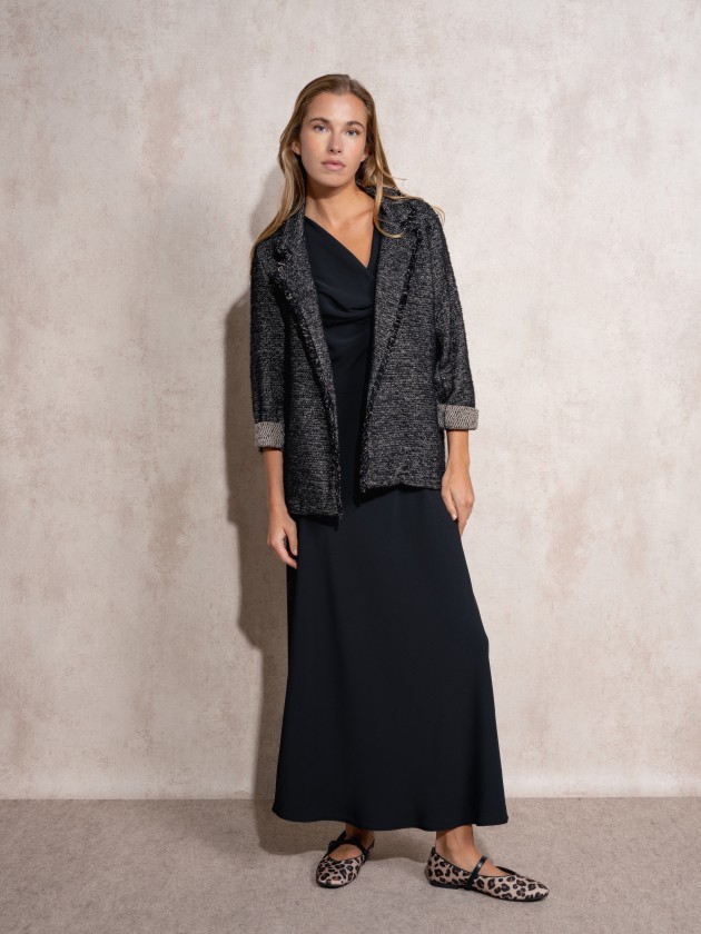 Blazer efeito tweed