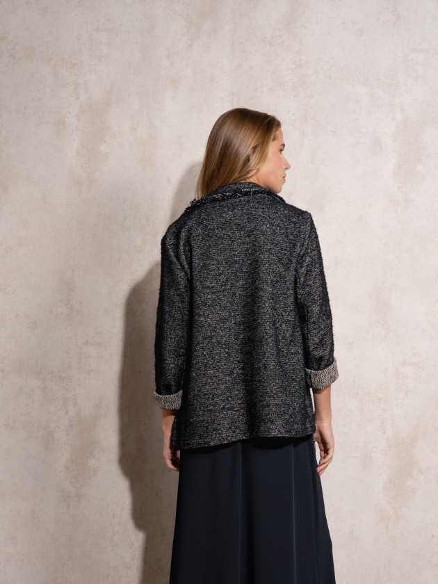 Blazer efeito tweed