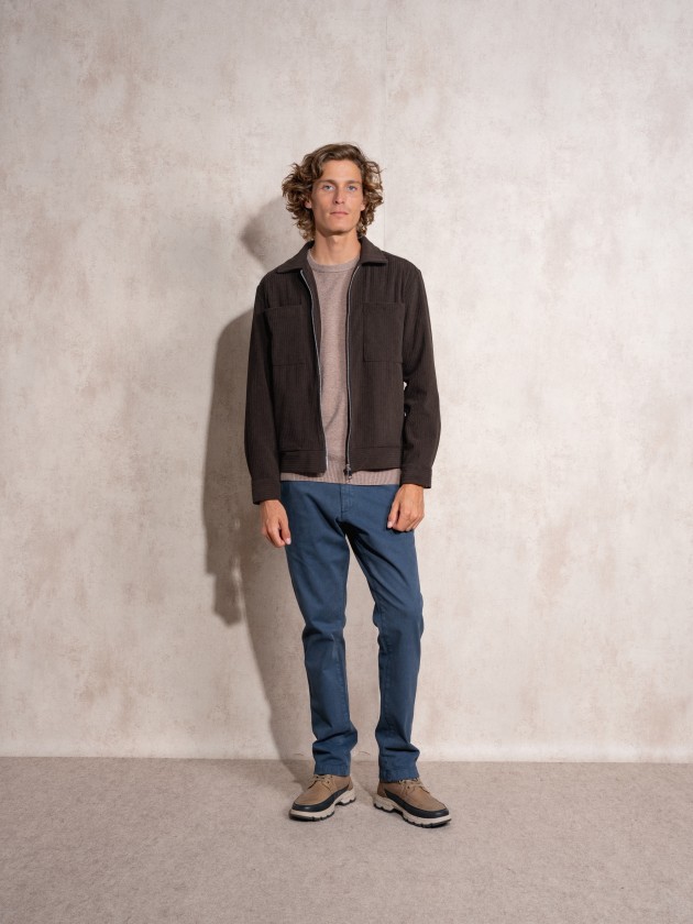 Corduroy effect coat