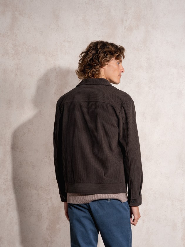 Corduroy effect coat