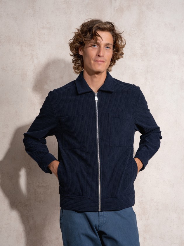 Corduroy effect coat