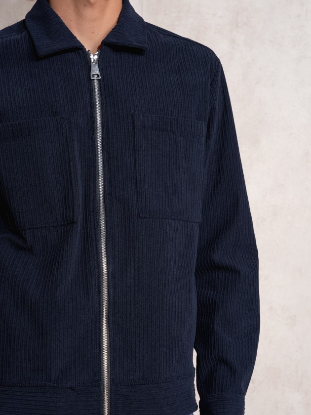 Corduroy effect coat