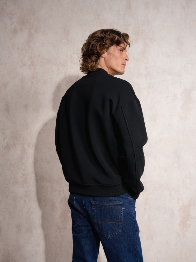 Interlock jacket with zipper