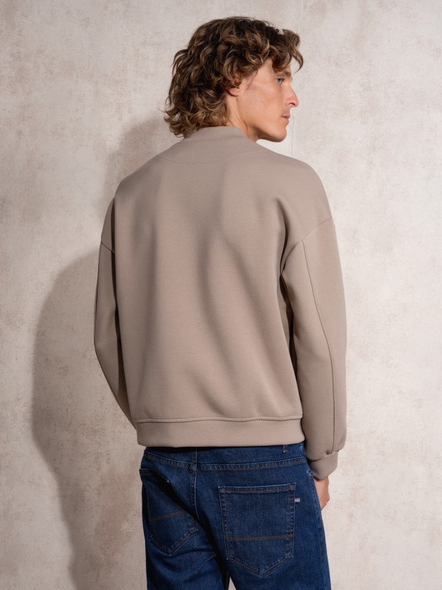 Interlock jacket with zipper