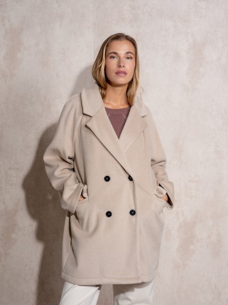 Midi coat with lapel