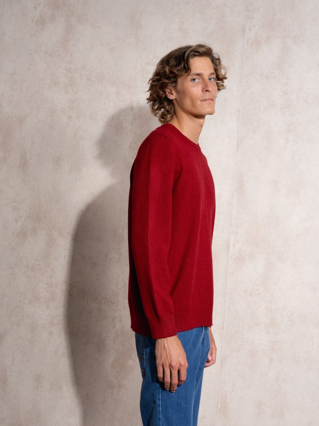 Camisola de malha com decote redondo