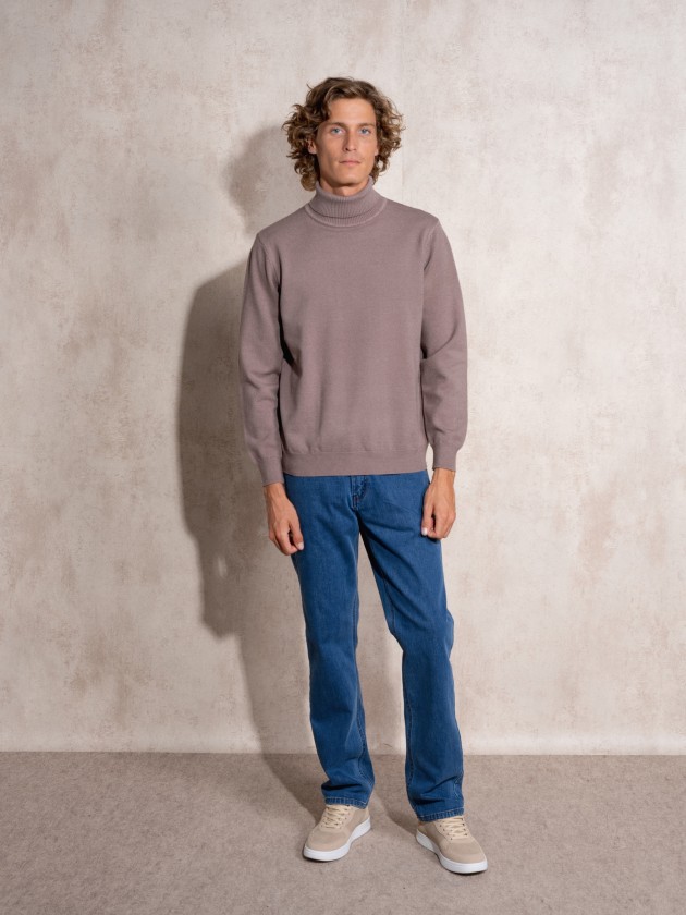 Turtleneck knit sweater