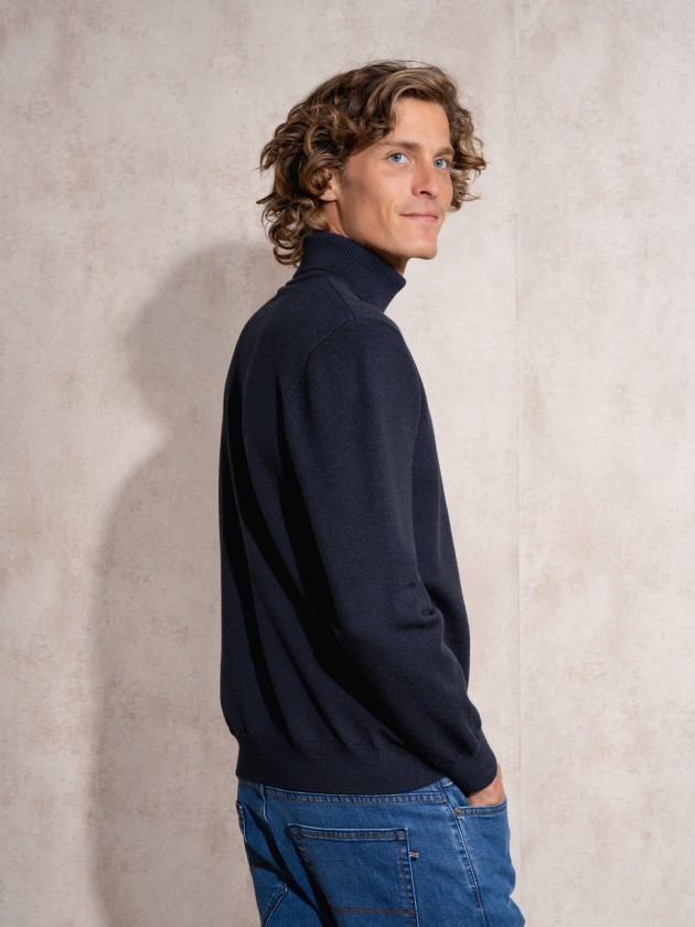 Turtleneck knit sweater