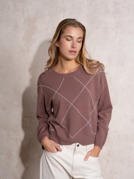 Camisola malha com brillhantes