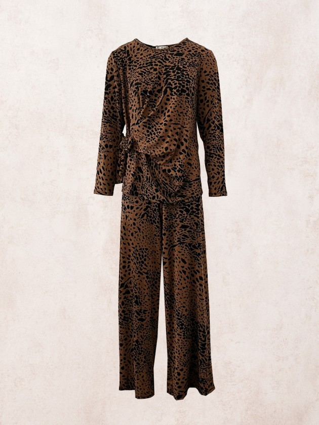 Flowing printed pants