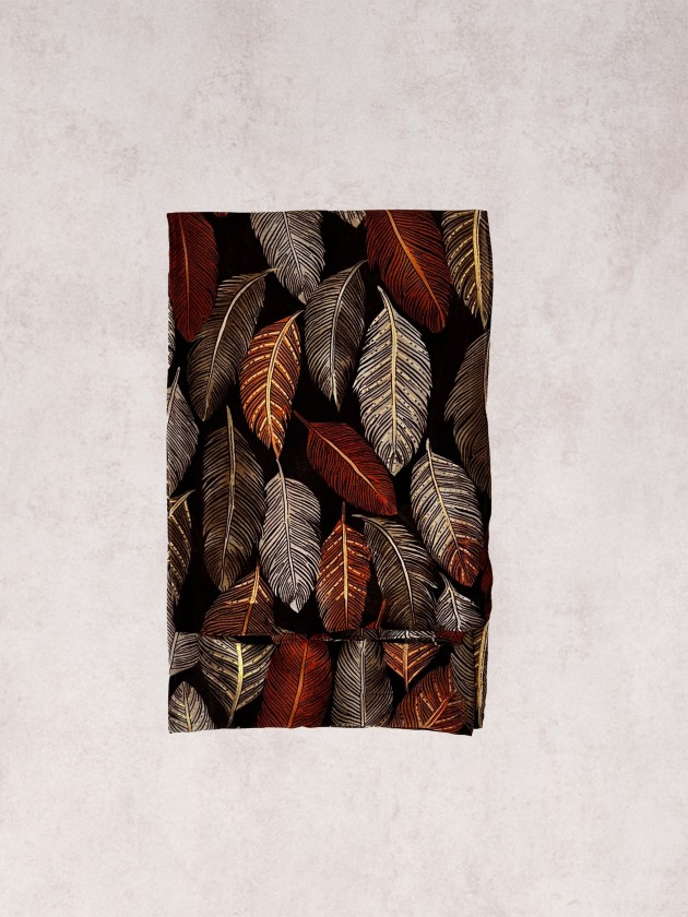 charpe imprime de feuilles colores