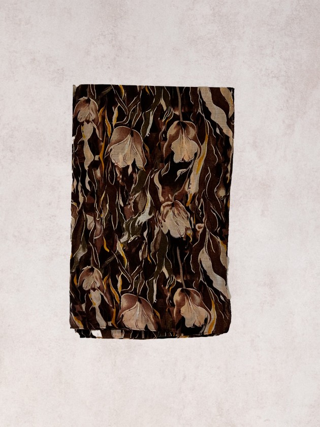 charpe imprime de fleurs colores