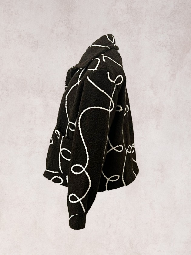 Curly fur effect coat