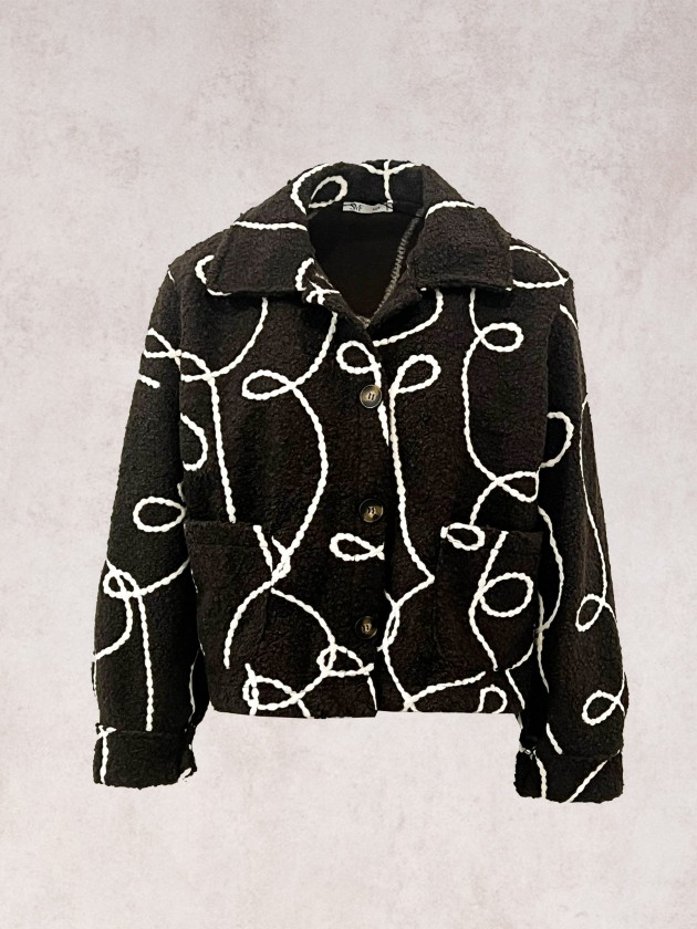Curly fur effect coat