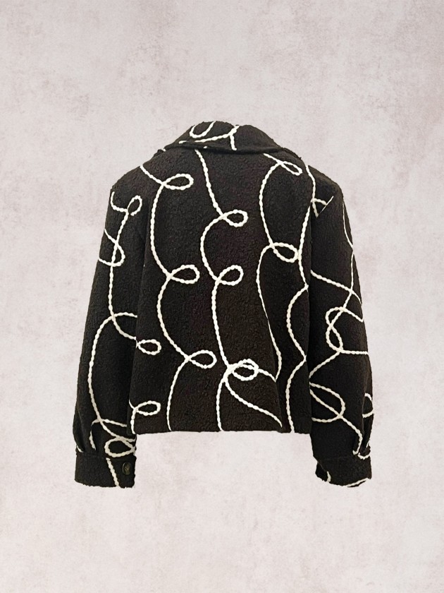 Curly fur effect coat