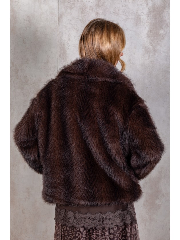 Manteau effet fourrure