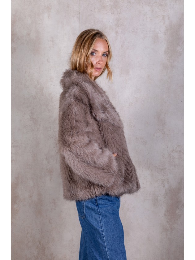 Manteau effet fourrure